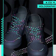New Holographic Reflective Shoelaces Cool Sneakers Running Shoes Lace For Adult Children Sports White Star Shoelace Strings 1Pai 2024 - buy cheap