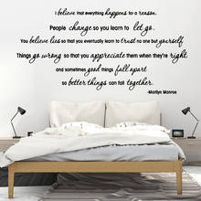 Pegatinas de pared creativas, etiqueta de vinilo con Frase de amor de Marilyn Monroe para decoración de dormitorio, cita inspiradora, papel tapiz 2024 - compra barato