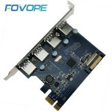 Chip fresco fl1100 usb 3.0 adaptador de placa de expansão, pci-e usb 3.0 4 portas placa controladora para vista para windows pc laptop 2024 - compre barato