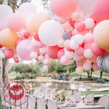 5-36 polegada pastel balões guirlanda kit rosa globos macaron arco do arco do arco da festa de aniversário do casamento decoração do chuveiro de noiva 2024 - compre barato