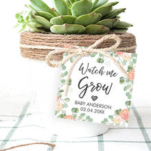Watch Me Grow Tags Baby Shower Favor Tags Plant Tags Cactus Succulent Thank You Tag 2024 - buy cheap