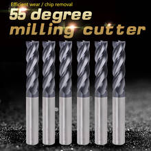 Endmill-Fresa de aleación de Metal de tungsteno, accesorio para fresadora de acero, HRC55, 4 flauta, Cnc Fraise, 2mm, 3mm, 4mm, 6mm, 8mm, 10mm, 1 unidad 2024 - compra barato