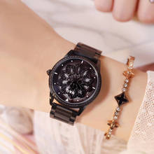 2021 Top Brand Women Watch Women Stainless Steel Wristwatches Lady Shining Rotation Dress Watches Rhinestone Clock montre femme 2024 - buy cheap