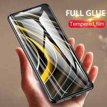 Full glue protective glass For Xiaomi poco M3 screen protectors POKO M3 full cover tempered film for MI pocophone M3 glass 2024 - buy cheap