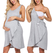 Women maternity dresses Pregnants Sleeveless Nursing dress Breastfeeding Summer casual clothes Solid Dress for Women CM 2024 - buy cheap