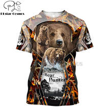 Men for women 3D Printed t shirts bear hunting t-shirt tees shorts sleeve Apparel Unisex hip hop summer streetwear style-1 2024 - buy cheap