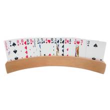 Wooden Hands-Free Playing Card Holder Curved Design Board Game Poker Seat Lazy Poker Base Base Game Organizes Hands 2024 - buy cheap