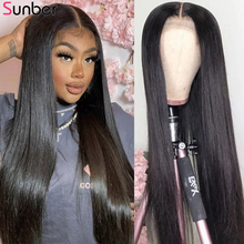 Sunber Hair150% Density glueless Lace Front Human Hair Wigs For Black Women Brazilian 13X4 Straight Lace Front Wig Remy Hair 2024 - buy cheap