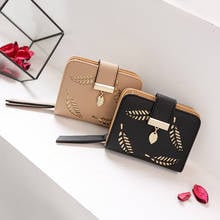 Women Wallet Fashion Purse Female Short Wallets Hollow Leave Pouch Handbag For Women Coin PU Leather Purses Card Holder Carteira 2024 - buy cheap