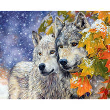 Maple wolves iconos de bordado de diamantes 5D DIY pintura de diamantes punto de cruz cuadrado completo redondo mosaico Decoración 2024 - compra barato