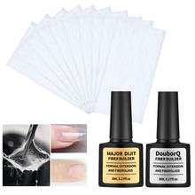 Gel de fibra de vidrio para extensión de uñas, herramienta de manicura de uñas rotas, brillante, de larga duración, no tejidas, 8ml, 2 unids/set 2024 - compra barato