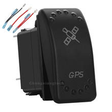 Led laranja 5 pinos liga/desliga spst rocker interruptor gps 20a/12v 10a/24v para carro barco a prova d' água + conjunto de fios de ligação 2024 - compre barato