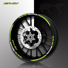 Motorcycle front and rear wheels Edge Outer Rim Sticker Reflective Stripe Wheel Decals For Kawasaki ER-6F 2024 - buy cheap