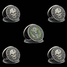 5PCS Skull Medal Commemorative Coin Challenge USA Military Special Forces Value Coin Collection 2024 - buy cheap