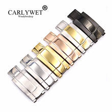 CARLYWET Wholesale 16 x 9mm Stainless Steel Replacement Watch Buckle Clasp For GMT Submariner Bracelet Rubber Leather Band 2024 - buy cheap