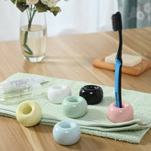 Criativo suporte de escova de dentes de cerâmica rack de armazenamento do banheiro chuveiro multi-função suporte de escova de dentes prateleira acessórios de banho 2024 - compre barato