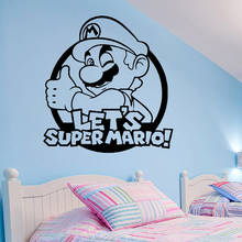 Adhesivos de pared modernos de Super Mario, accesorios de decoración de Gameroom para amantes de las habitaciones de los niños, decoración para dormitorio extraíble, Mural 2024 - compra barato