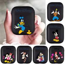 Capa em silicone macio para apple airpods, capa protetora 1/2 graus para os fones de ouvido sem fio bluetooth, da disney, mickey mouse 2024 - compre barato