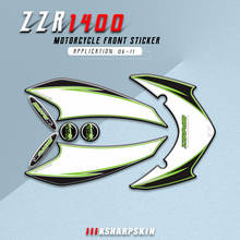 Pegatina de carenado frontal de Gel 3D para motocicleta, pegatinas protectoras de arañazos de pintura de borde para Kawasaki ZZR1400 2006 - 2011 zzr 1400 2024 - compra barato