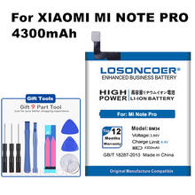 LOSONCOER 4300mAh BM34 Mobile Phone Batteries Built-in Li-ion For Xiaomi Mi Note Pro Battery 2024 - buy cheap