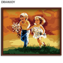Drawjoy quadro pintura por números diy pintura a óleo handwork sobre tela 40*50cm para decoração de casa arte da parede presentes originais 2024 - compre barato