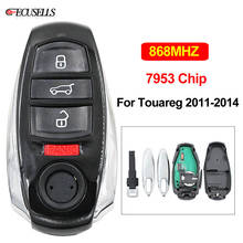 3+1/4 Button Remote Car Key Fob 868MHZ For Volkswagen Touareg 2011 2012 2013 2014 with 7953 Chip 2024 - buy cheap