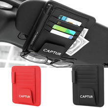 Car Sun Visor Multifunction Card Package Holder Glasses Holder Pen Organizer Auto Accessories for Renault Captur 2024 - buy cheap