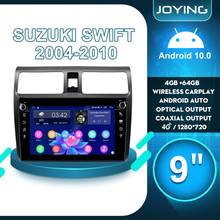 JOYING-reproductor Multimedia de dvd para coche, Radio Estéreo 2 Din con Android 10, 9 pulgadas, para Suzuki Swift 2004 2010, Carplay, volante 4G 2024 - compra barato