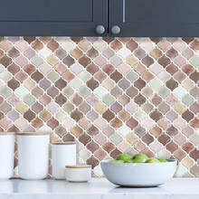 Adesivo decalque de parede de mosaico autoadesivo diy de vinil para decoração de cozinha, banheiro e casa 2024 - compre barato