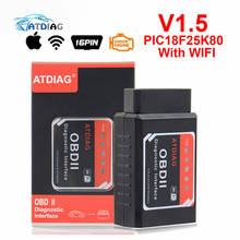 Elm327 obd2 wi-fi v1.5 suporta android/ios ferramenta de diagnóstico de carro, com elm 327, scanner de código de carro diesel 2024 - compre barato