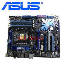 LGA 1156 для Intel P55 ASUS P7P55D-E EVO Материнские платы ATX 2 x PCI-E X16 SATA3 4 DDR3 16GB настольная материнская плата P7P55D E EVO б/у 2024 - купить недорого