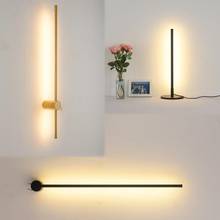 Modern LED Wall Lamp Long Hanging Lights Simple Nordic Living Room Sofa Background Wall Light Bedroom Bedside Floor Lamp 2022 - buy cheap