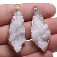 1pcs Natural Stone White Agates Pendants Charms Geometry for Women Jewelry Necklace Bracelet Earrings Size 20x50mm 2024 - buy cheap