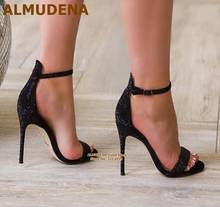 ALMUDENA-Sandalias de tacón alto con cristales ostentosos para mujer, zapatos de tacón de aguja con una sola Correa, para boda, con diamantes de imitación, para banquete 2024 - compra barato