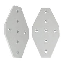 Prata durável 7 buraco tipo cruz placa de junção 90 graus ângulo ângulo conexão suporte para perfil alumínio para impressora 3d 2024 - compre barato