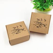 100PCS/lot Brown Paper Box for Wedding Favor Gift Candle Candy Cream Bottle Package Corrugated Boxes Free Shipping 2024 - buy cheap