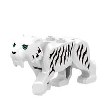Locking City Animals Building Blocks Educational Toys Accessories Child's Birthday Oresent Compatible White Tiger Figures Madel 2024 - buy cheap