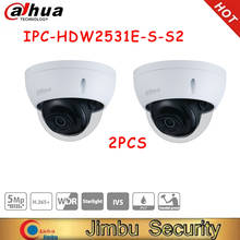 Dahua 5mp câmera ip IPC-HDBW2531E-S-S2 h.265/h.264 sd slot para cartão ir 30m câmera de segurança de vídeo roi, smart hd 2024 - compre barato