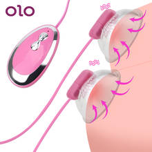 OLO Nipple Sucker Vibrator Sex Toy for Woman Nipple Suction Cups Tongue Lick Breast Enlarge Massager Electric Breast Pump 2024 - buy cheap