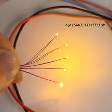 Pre-wired 3V #0402 SMD LED Yellow,30cm wires pre soldered,hobby model kit/car/railway/railroad/starship/gundam lighting 2024 - buy cheap