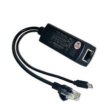 2.5KV Anti-interference Power Over Ethernet 48V To 5V 2.4A 12W Active POE Splitter Micro USB Plug for Raspberry Pi CCTV 2024 - buy cheap