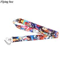 Flyingbee-Lanyard de teléfono para hombre y mujer, cordón de película para llaves, insignia, soportes de tarjetas de identificación, cadena de teléfono, X0997 2024 - compra barato