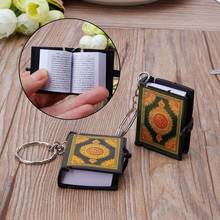 Mini arca e livro da quran, papel real, chaveiro do corão arábico, decoração de joias muçulmano, pingente de chave, 1 peça 2024 - compre barato