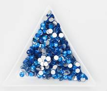 Capri Blue 3D Nail Art Decorations ss3 ss4 ss5 ss6 ss8 ss10 ss12 ss16 ss20 ss30 ss34 Glass/ Crystal Nails Non HotFix Rhinestones 2024 - buy cheap