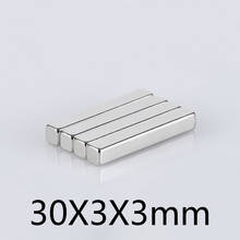 10-50pcs 30x3x3mm block crafts Magnets Neodymium magnetic 30mm*3mm*3mm Cuboid Magnet Strong NdFeB micro Magnets 30*3*3mm 2024 - buy cheap