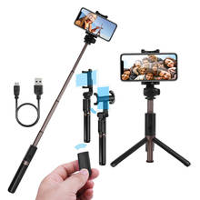 BT Remote Control Selfie Stick Extendable Shutter Selfie Tripod Monopod With Charging Cable For Mobile Phone 2024 - buy cheap