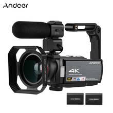 Andoer-cámara de vídeo Digital 4K, videocámara DV con WiFi, Zoom Digital de 30MP, 16X, con baterías, micrófono de lente gran angular 2024 - compra barato