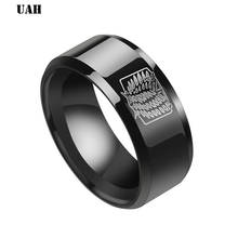 UAH Men's Simple Round  Engrave Logo Attack On Titan Band Ring Fashion Polished  Ring for Women Stainless steel Signet Rings 2024 - buy cheap