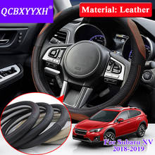 Car Styling Leather Steering Wheel Hub Cover For Subaru XV 2018-2019 Car Steering Wheel Cover Internal Decoration Accessories 2024 - buy cheap