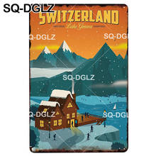 Señales de Metal Vintage para decoración del hogar, carteles de hojalata, placas de Pub, manualidades, pintura, Póster Artístico, Suiza, SQ-DGLZ 2024 - compra barato